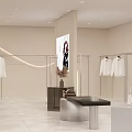 Modern Clothing Store Interior With Mannequins Display Racks And Stylish Apparel