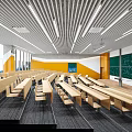 Modern Classroom Ladder Classroom 3d model