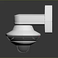 Modern Wall Mounted White Security Camera With Sleek Design And Surveillance Functionality 3d model