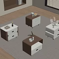 Modern bedside table 3d model