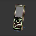Classic Nokia Mobile Phone Featuring Display Screen And Keypad On Stand 3d model