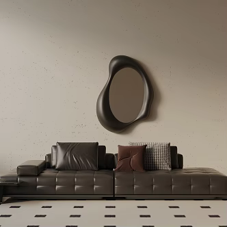 Modern three-seat sofa 3d model