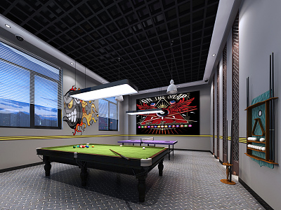 Industrial LOFT Billiard Room model