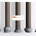 Chinese-style Column Chinese-style Column Foundation Stone Pillar Cornerstone 3d model