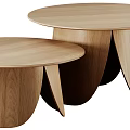 The combination of several sides of the tea table 3d model