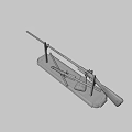 flintlock revolver rifle 3d model
