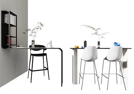 Modern Bar Chair Combination Bar Chair 3d model