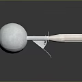Durable Metal Ice Cream Scoop with Silver Ball and White Handle for Homemade Desserts