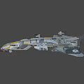 Futuristic Fighter Jet With Advanced Aerodynamic Structure Gray Yellow Accents And Detailed Cockpit