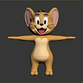 Game And Movie Yellow Cartoon Character With Big Ears Open Arms And Smiling