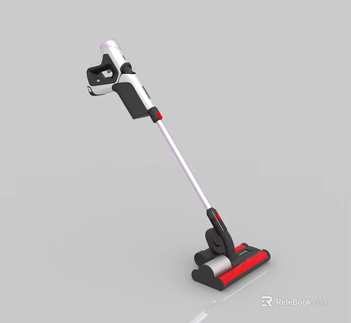 Black White Red Stick Vacuum Cleaner For Efficient Household Daily Cleaning 3d model 