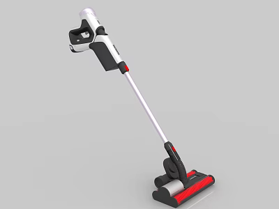 Black White Red Stick Vacuum Cleaner For Efficient Household Daily Cleaning 3d model