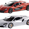 Red and Silver Two Door Sports Cars With Sleek Design And Alloy Wheels