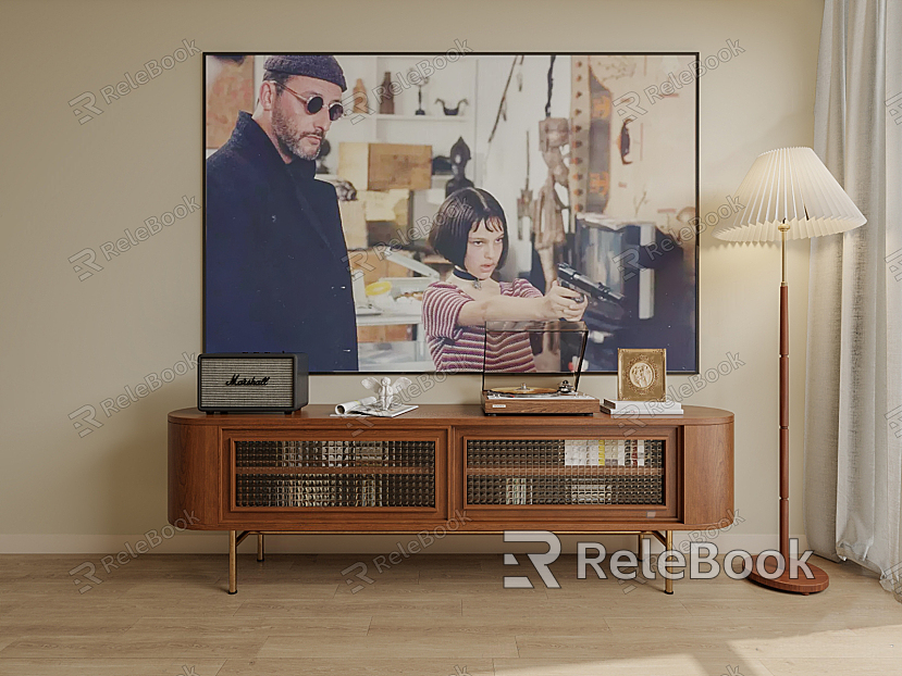 Nordic TV Cabinet Wooden TV Cabinet Combination model