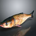Realistic Golden Brown Fish Shaped Decorative Ornament For Home Living Space