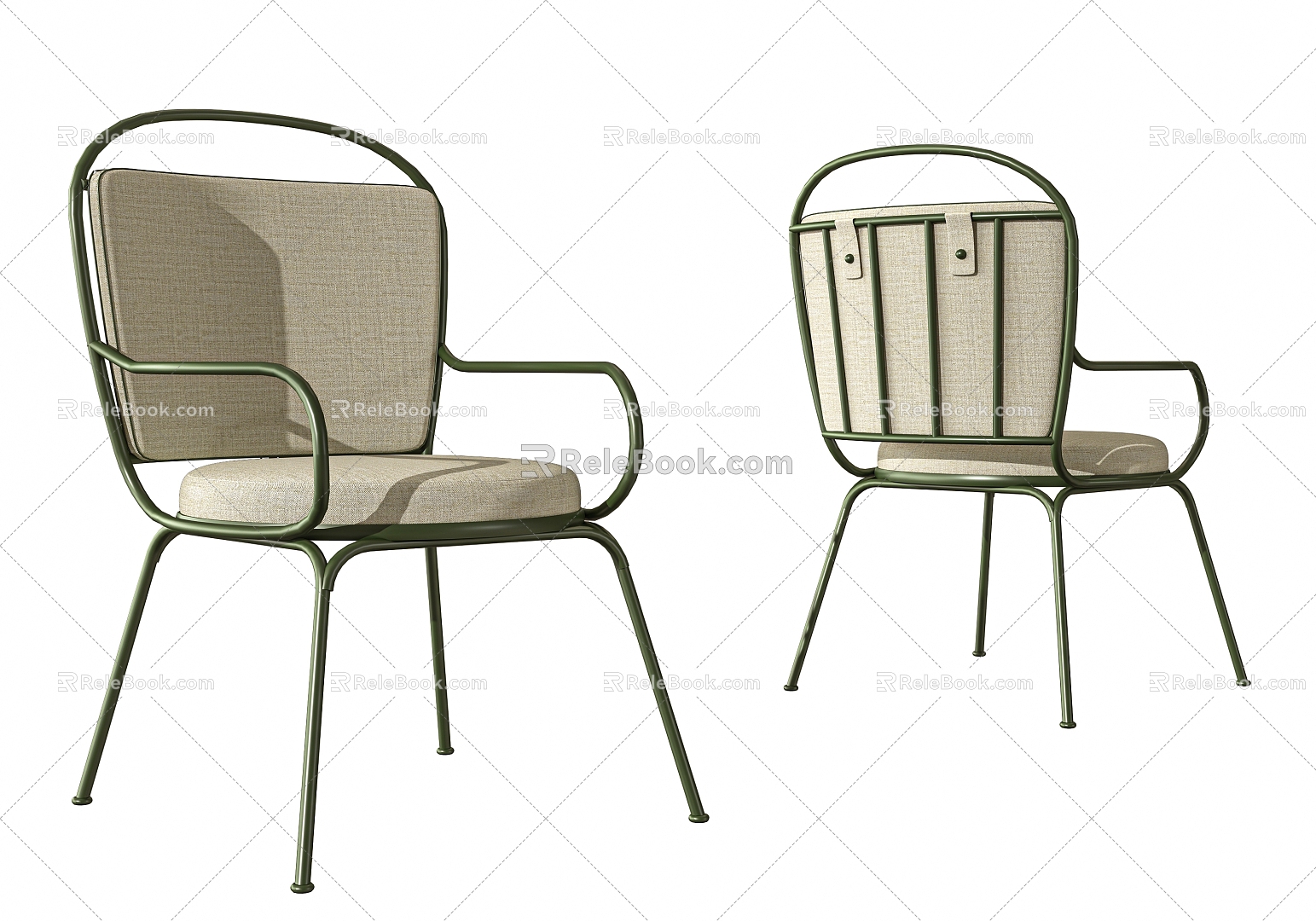 Wrought Iron Single Chair 3d model