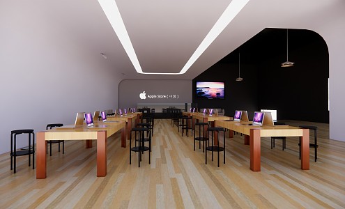 Modern Store Apple Store Showroom 3d model