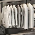 Modern Wardrobe Organization With Hanging Clothes Folded Garments Drawers And Storage Compartments