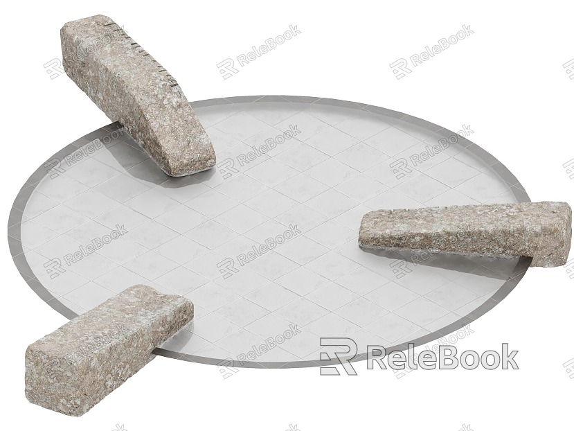 stone landscape stone rubble stone waterscape model