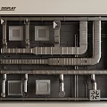Industrial Ceiling Display With Metal Pipes Vents And Structural Ducts