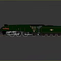 Vintage Green Steam Train With Black Front Section And Detailed Exterior Design