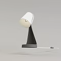 Modern Minimalist Table Lamp With White Shade And Black Base For Desk Reading