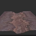 Detailed Realistic Microtopography With Layered Canyon Gully And Natural Texture Details