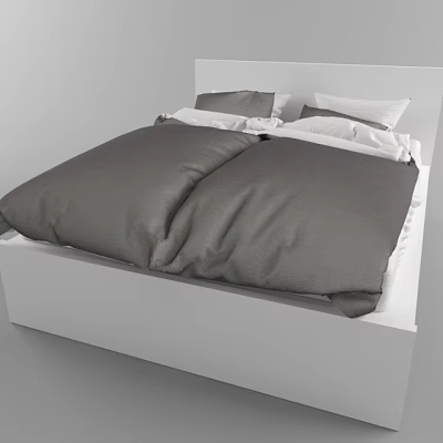 Double bed 3d model Double bed 3d model