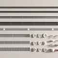 Different Types of Air Conditioner Vents Including Long Strip Grid Style and Circular Accessories
