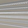 Various Decorative Crown Molding Styles for Interior Architectural Decoration 3d model
