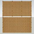 Bamboo Garden Fence With Natural Slats For Outdoor Privacy And Decoration