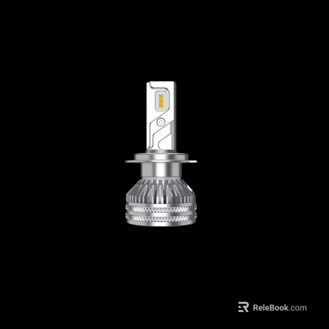High Performance Automotive LED Headlight With Bright White Light And Metal Casing 3d model 