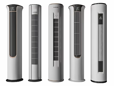 A Range Of Stylish Air Conditioner Fans In Unique Designs 3d model