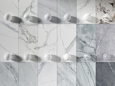 marble wainscots white marble gray marble stone 3d model