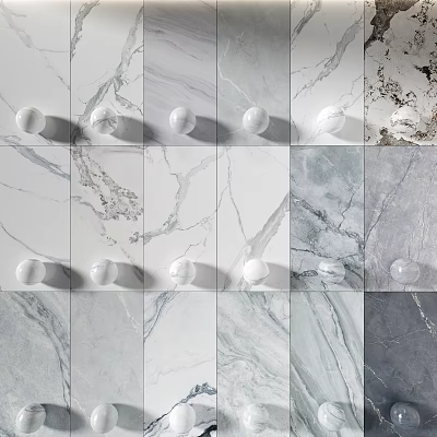 Modern Wall Paneling With Marble Texture And Various Styles For Home Interior Design 3d model