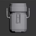 Sturdy Metallic Household Container With Secure Lid And Side Handles For Daily Storage Use