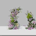 Elegant Floral Display With Colorful Blooms Greenery And Event Decoration