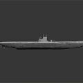 Sleek Gray Military Submarine Warship Featuring Command Tower And Deck Structure 3d model