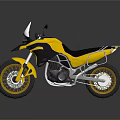 Yellow and Black Motorcycle with White Windshield Stylish Design Metallic Frame and Yellow Rims