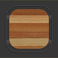 Striped Wooden Cutting Board For Food Preparation In Gray Tray