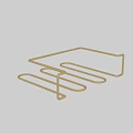 Brass Metal Kitchen Utensil Rack With Multiple Sizes For Organizing Tools