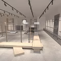 Guys and Soul Men's Clothing Store Modern Open Storefront With Display Racks And Lighting