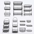 Versatile Metal Wire Shelving Units With Multiple Tiers And Various Designs