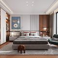 Modern Bedroom Cai Rongyu Master Bedroom 3d model