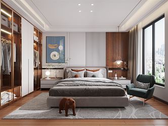 Modern Bedroom Cai Rongyu Master Bedroom 3d model