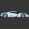 Light Blue Convertible Sports Car With Sleek Modern Design And Aerodynamic Body Top View