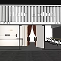 Modern Hair Salon Storefront With Glass Doors Lighting And Visible Interior Seating