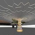 Column decorative column umbrella column 3d model