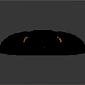 Black Pirate Hat Design With Orange X Mark And Decorative Accents