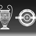 Champion Silver Trophy With Classic Design Dual Handles And Stable Base